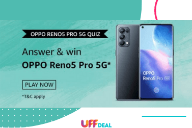 Amazon Oppo Reno5 Pro 5G Quiz Answers | Answer & Win Oppo Reno5 Pro 5G