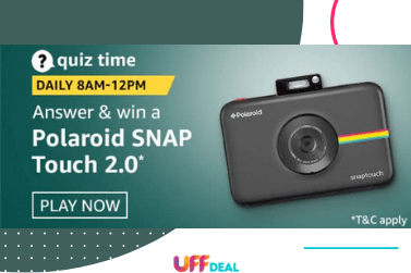 Amazon Quiz Answers 11 February 2021 | Answer and Win Polaroid SNAP Touch 2.0