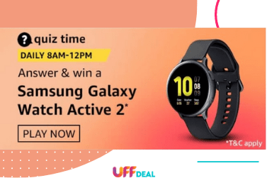 Amazon Quiz Answers 4 February 2021 | Answer and Win Samsung Galaxy Watch Active 2
