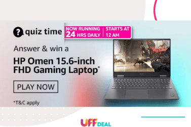 Amazon Quiz Answers Today 28 March 2021 | Win HP Omen 15.6-inch FHD Gaming Laptop [1 Winner]