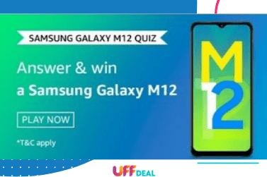 Amazon Samsung Galaxy M12 Quiz Answers | Answer & Win Samsung Galaxy M12 (9 Winner)
